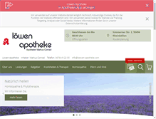 Tablet Screenshot of loewen-apotheke.com